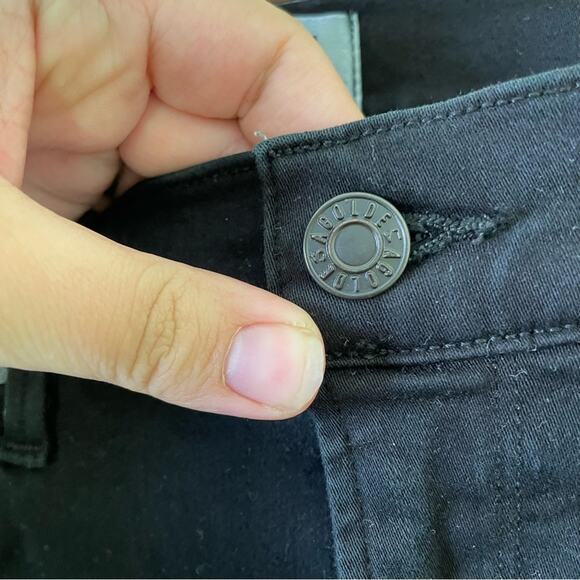 Agolde Black High Waist Skinny Jeans EUC Size 27 - Picture 8 of 13